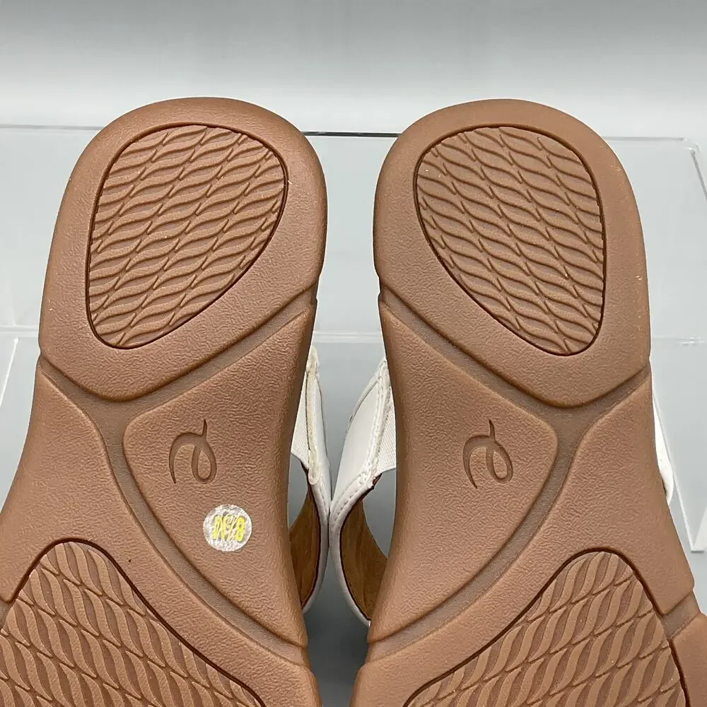NEW Easy Spirit Women’s Monte Slingback Thong Sandals White Size 8.5M
